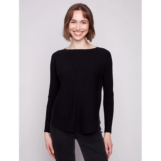 Boatneck Sweater with Pockets - dolly mama boutique