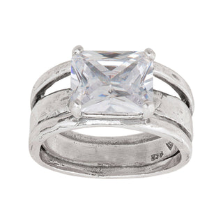 Seville Split Shoulder CZ Ring