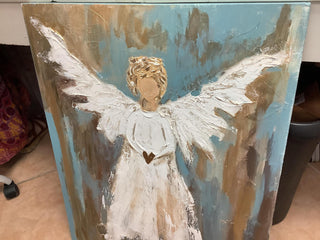 Angel Painting w/Heart