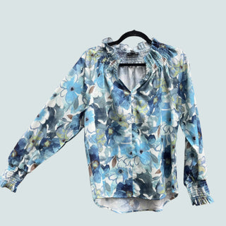 Floral Smocked Blouse - dolly mama boutique