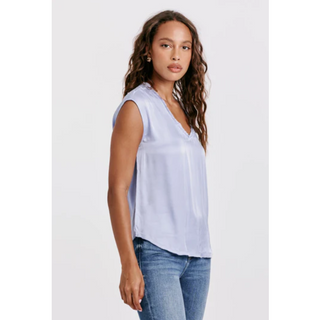 Yanis Silky V-Neck Top - dolly mama boutique