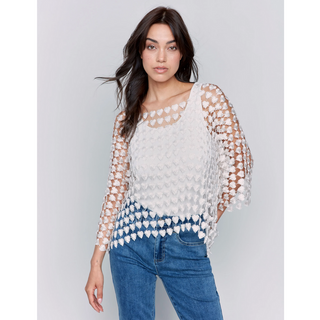 Heart Embroidery Blouse