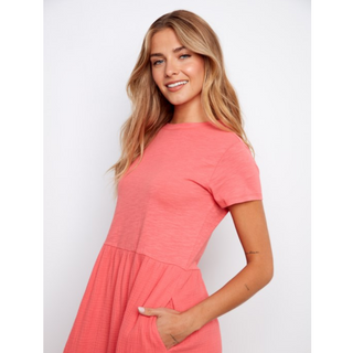 Crew-Neck Midi Dress - dolly mama boutique