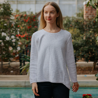 Seamed Slub Sweater