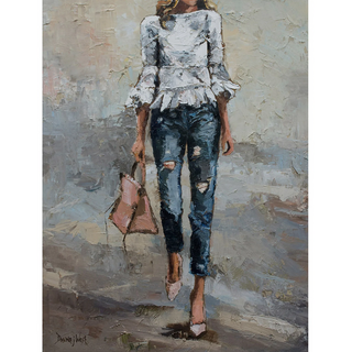 White Ruffles Print