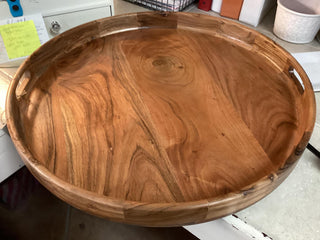 Oversized wood Tray w/Hndls 54409