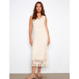 Crochet Sleeveless Maxi Dress - dolly mama boutique