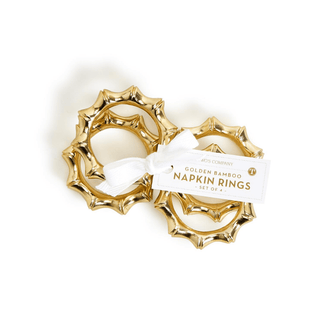 Gold Bamboo Napkin Rings - dolly mama boutique