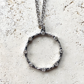 Circle Crystal Pendant Necklaces - dolly mama boutique