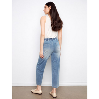 Denim Wide-Leg Jogger - dolly mama boutique