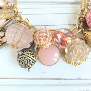 Peony Pink Charm Bracelet - dolly mama boutique