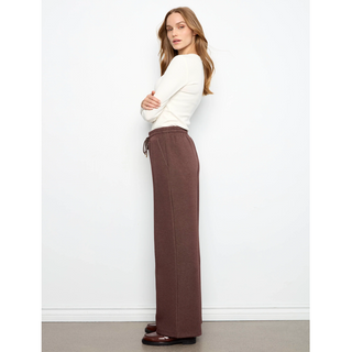 Pintuck Wid-Leg Pull-On Pant