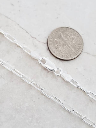 Sterling Paperclip Chain Necklace - view 4