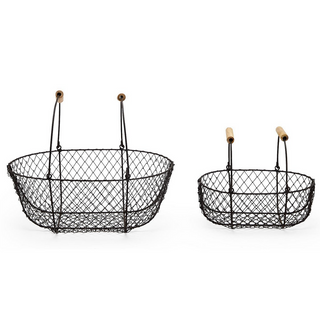 French Wire Basket W/Handles