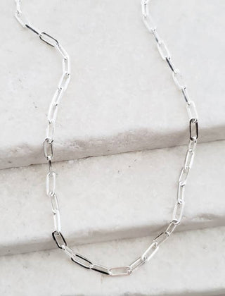 Sterling Paperclip Chain Necklace