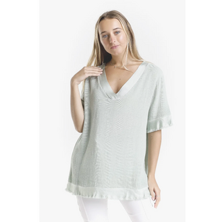 Idalia Elbow-Sleeve Top - dolly mama boutique