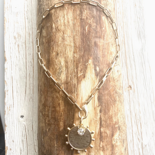 French Bee Paperclip Necklace