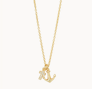 Cross and Anchor Necklace - dolly mama boutique