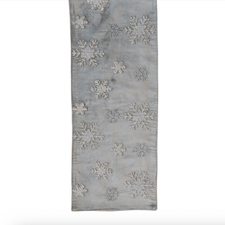 Cotton Velvet Beaded Snowflake Runner - dolly mama boutique