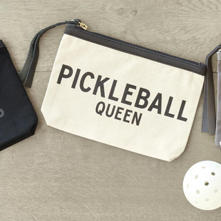 “Pickleball Queen” Canvas Pouch - dolly mama boutique