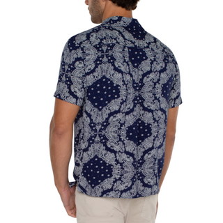 Men’s Button-Up Camp Shirt - Paisley - dolly mama boutique