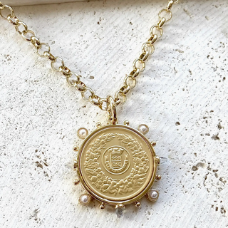 French Coin Necklace