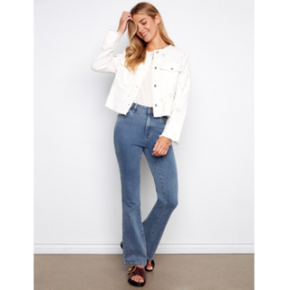 Eyelet Denim Jacket - dolly mama boutique