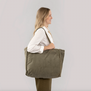 Block-Print Velvet Reversible Tote