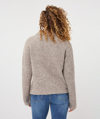 Flower Button Cardigan by EsQualo in Grey - view 3