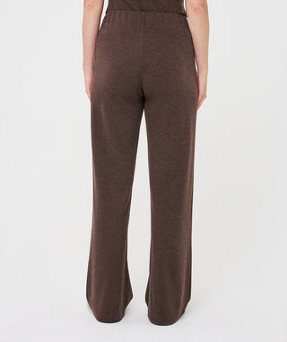 Knit Wide Leg Trousers by EsQualo in Cacao - view 5