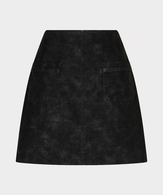 Sueded Pocket Skirt by EsQualo in Black - view 6