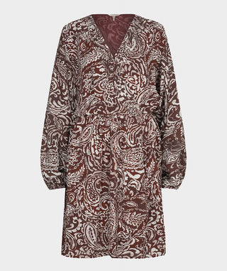 Faux Wrap Paisley Dress in Paisley Print - view 6