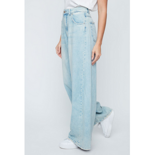 Bleached Wide-Leg Denim Pant - dolly mama boutique