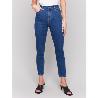 Claudia Slim-Leg Denim Pant - dolly mama boutique