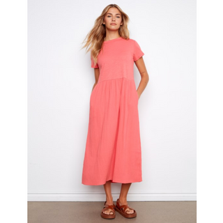 Crew-Neck Midi Dress - dolly mama boutique