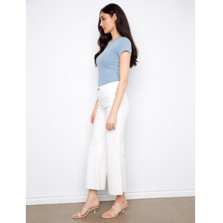 Flared Wide-Leg Denim Pant - dolly mama boutique