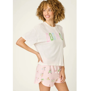 "Dog Mom" Pajama Tee - dolly mama boutique