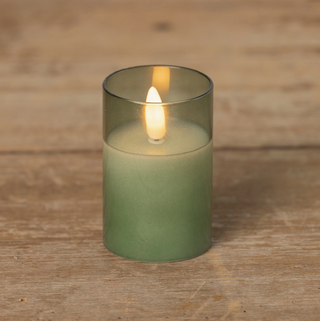 3” 3D Flame Glass Candle - dolly mama boutique
