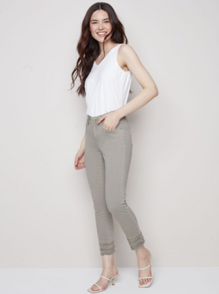Frayed-Hem Ankle Jean C5147Z