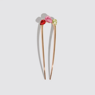 Metal Gemstone French Hair Pin