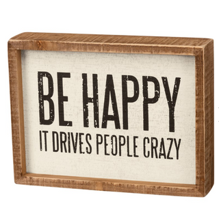 Framed Box Sign "Drives People Crazy" - dolly mama boutique