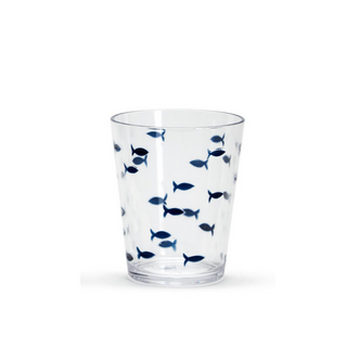 Blue Fish Acrylic Drinking Glass - dolly mama boutique