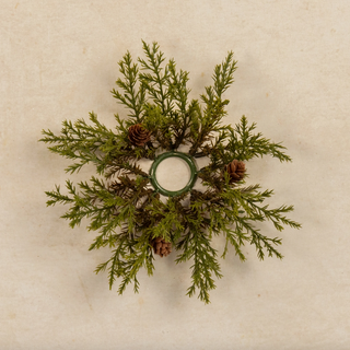 Prickly Pine Taper Candle Ring