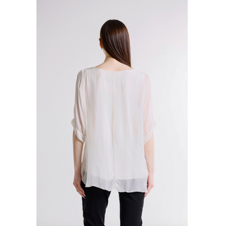 Adriana Double Raw-Edge Top - dolly mama boutique