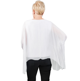 Sylvia Cropped Silk Kaftan - dolly mama boutique