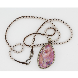 Pink Stone & Quartz Necklace - dolly mama boutique