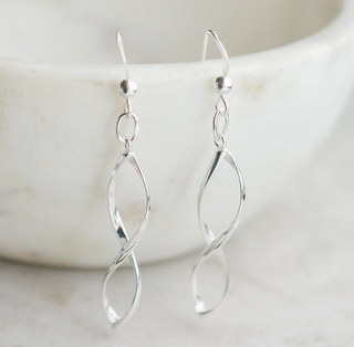 Silver Twirl Earrings
