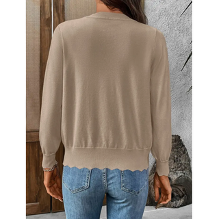 Scalloped Cardigan - dolly mama boutique