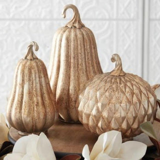 Gold Mercury Glass Gourds