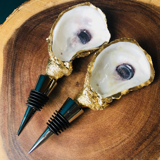 Oyster Shell Wine Stopper - dolly mama boutique